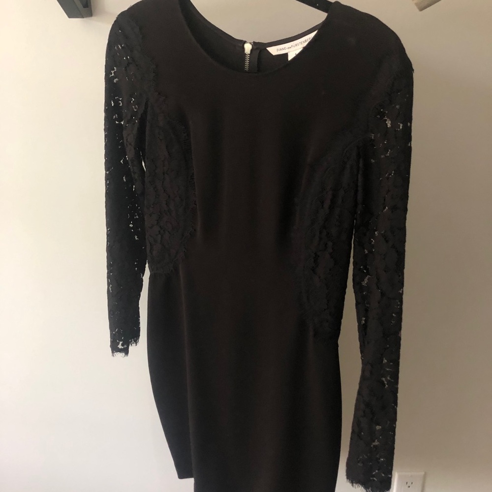 Black lace Diane von Furstenberg dress